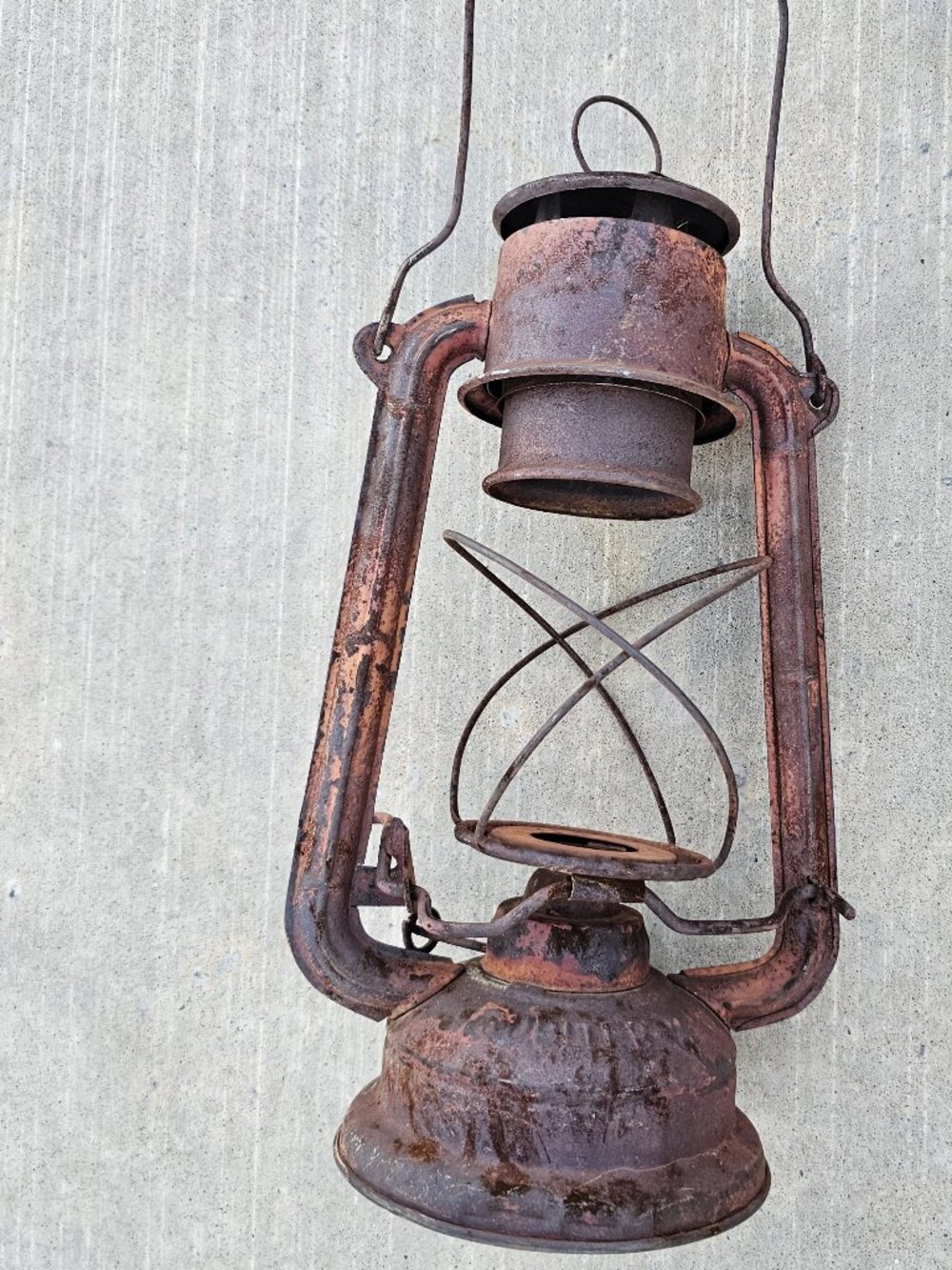 Vintage Rusty Lantern for outdoor barn decor